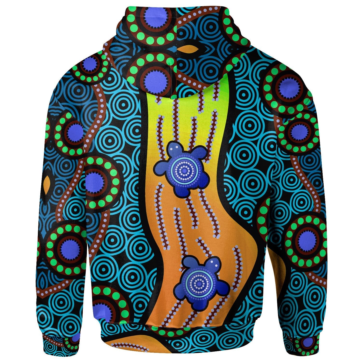 Zip Hoodie - Aboriginal Turtle