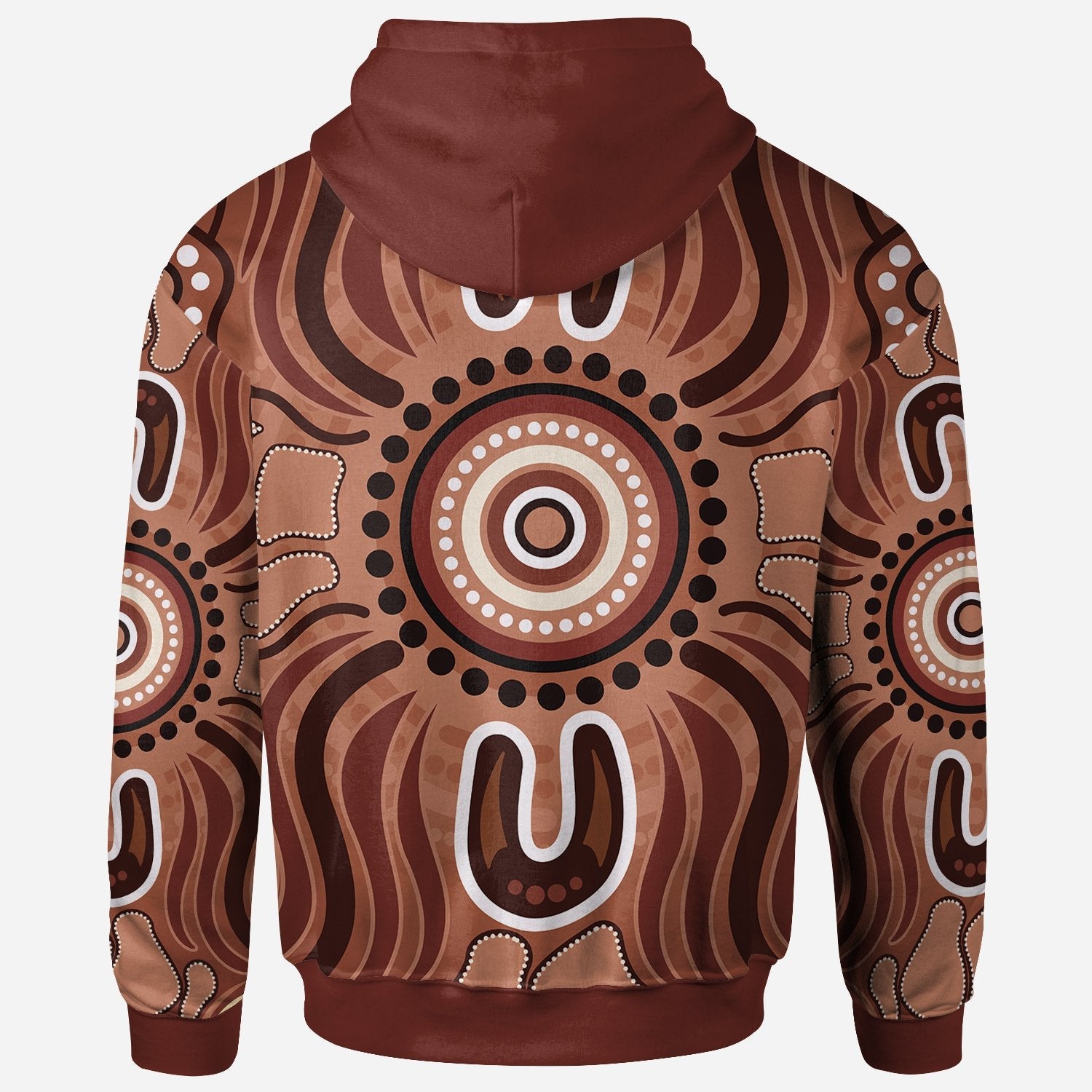 Aboriginal Zip Hoodie - Indigenous Art Patterns Ver02