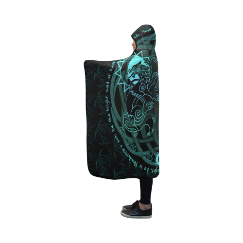 Viking Hooded Blanket Hati And Skoll Of 