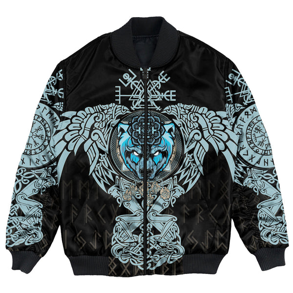 Viking Bomber Jacket Bear Tattoo Style