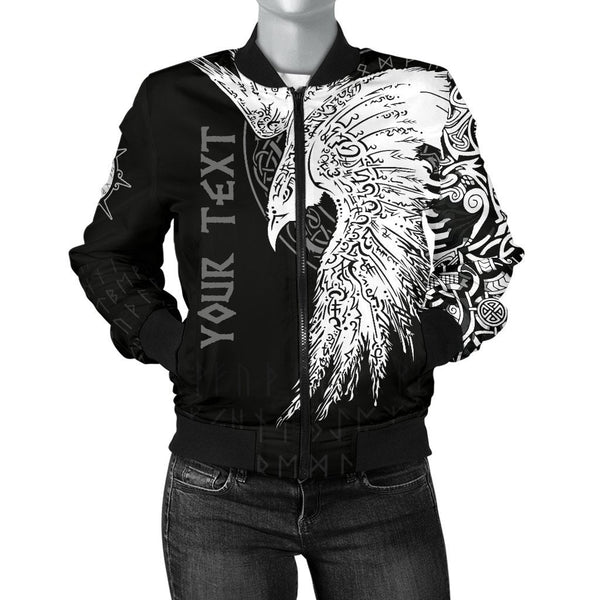 Custom Viking Bomber Jacket Mystical Raven Tattoo Special Style Ver01