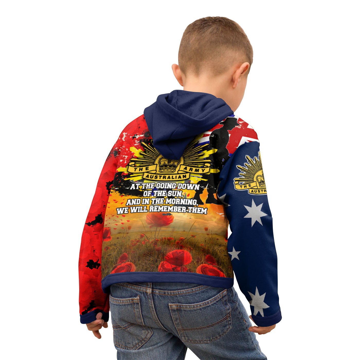 Zip Hoodie Kid - Anzac Day 2022 World War II Commemoration 1939 - 1945