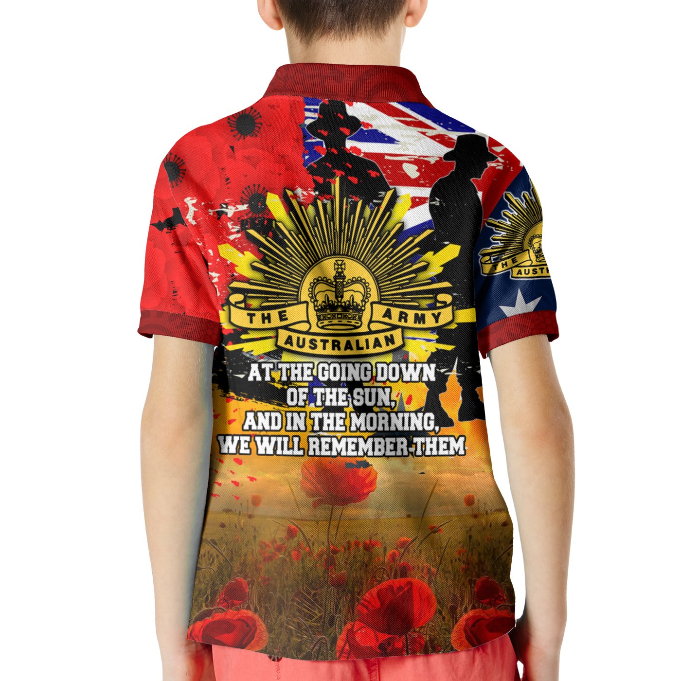 Anzac Polo - Anzac Day 2022  World War II Commemoration 1939 - 1945  Kid Polo Shirt