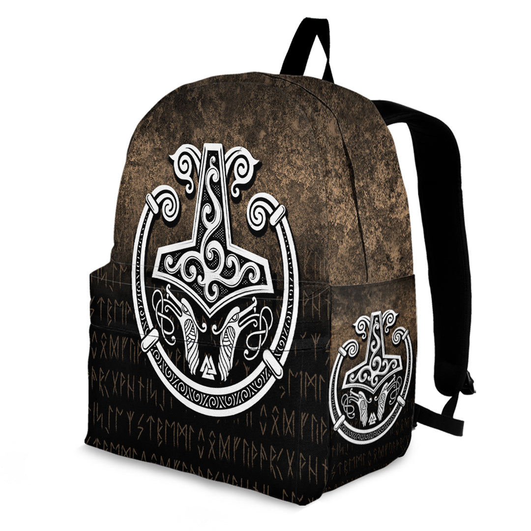 Viking Backpack Thors Hammer Mjolnir Viking Torc Norse Pagan – To The ...
