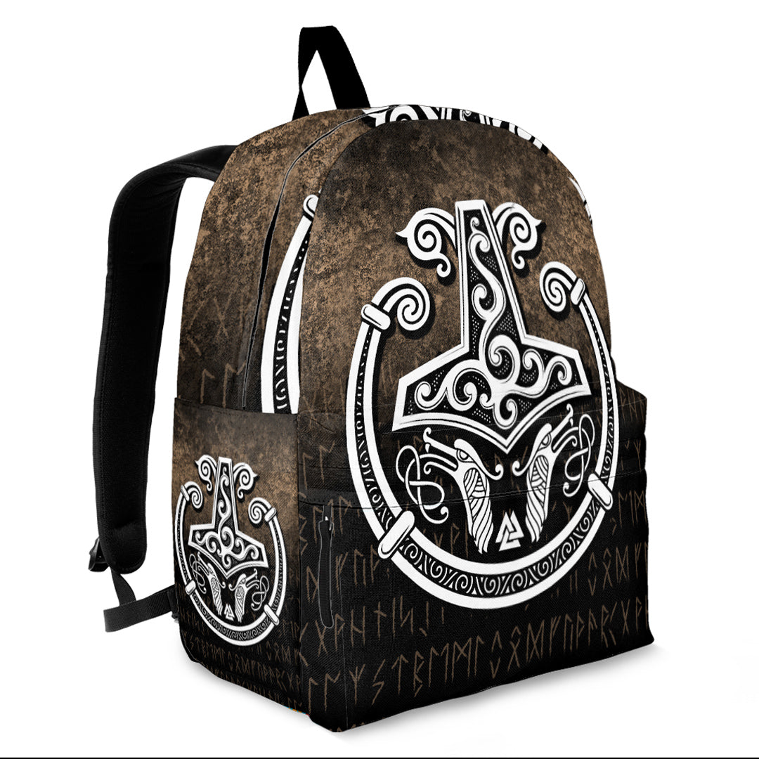 Viking Backpack Thors Hammer Mjolnir Viking Torc Norse Pagan – To The ...