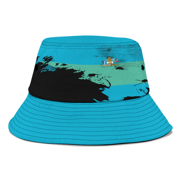 Bahamas Bucket Hat Flag & Coat Of Arms Paint Style