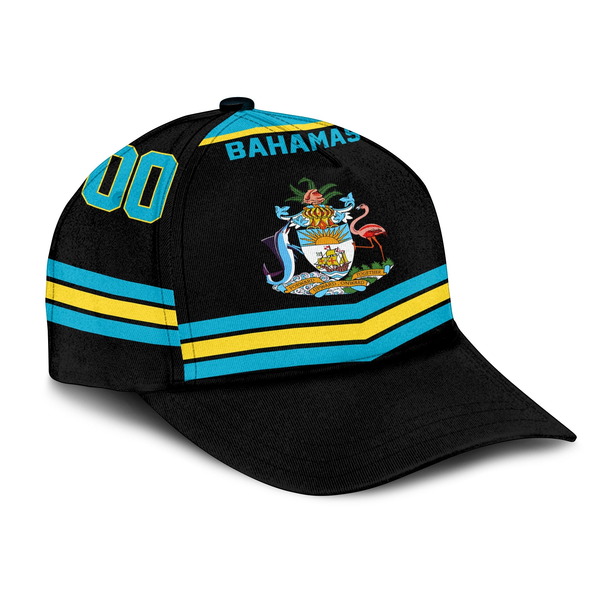 Bahamas Classic Cap Flag & Coat Of Arms Hockey Style