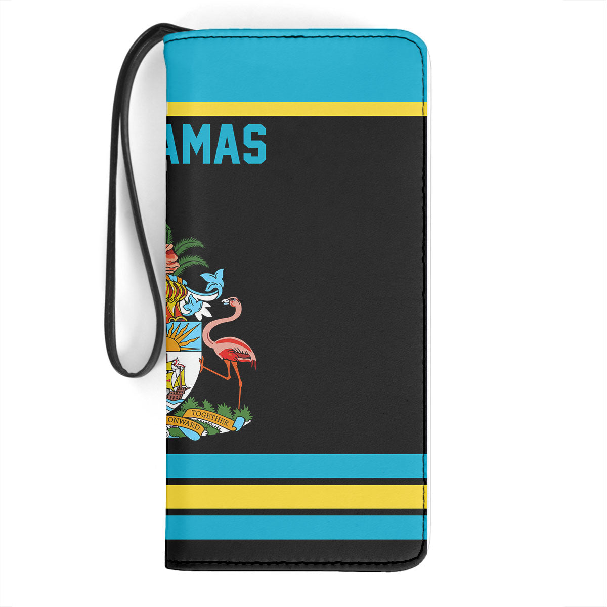 Bahamas Clutch Purse Flag & Coat Of Arms Hockey Style