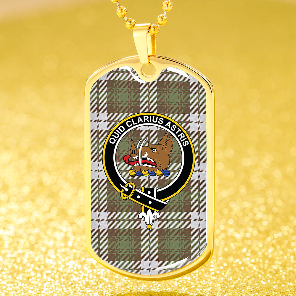 Baillie Dress Ancient Clan Badge Classic Tartan Dog Tag Necklace