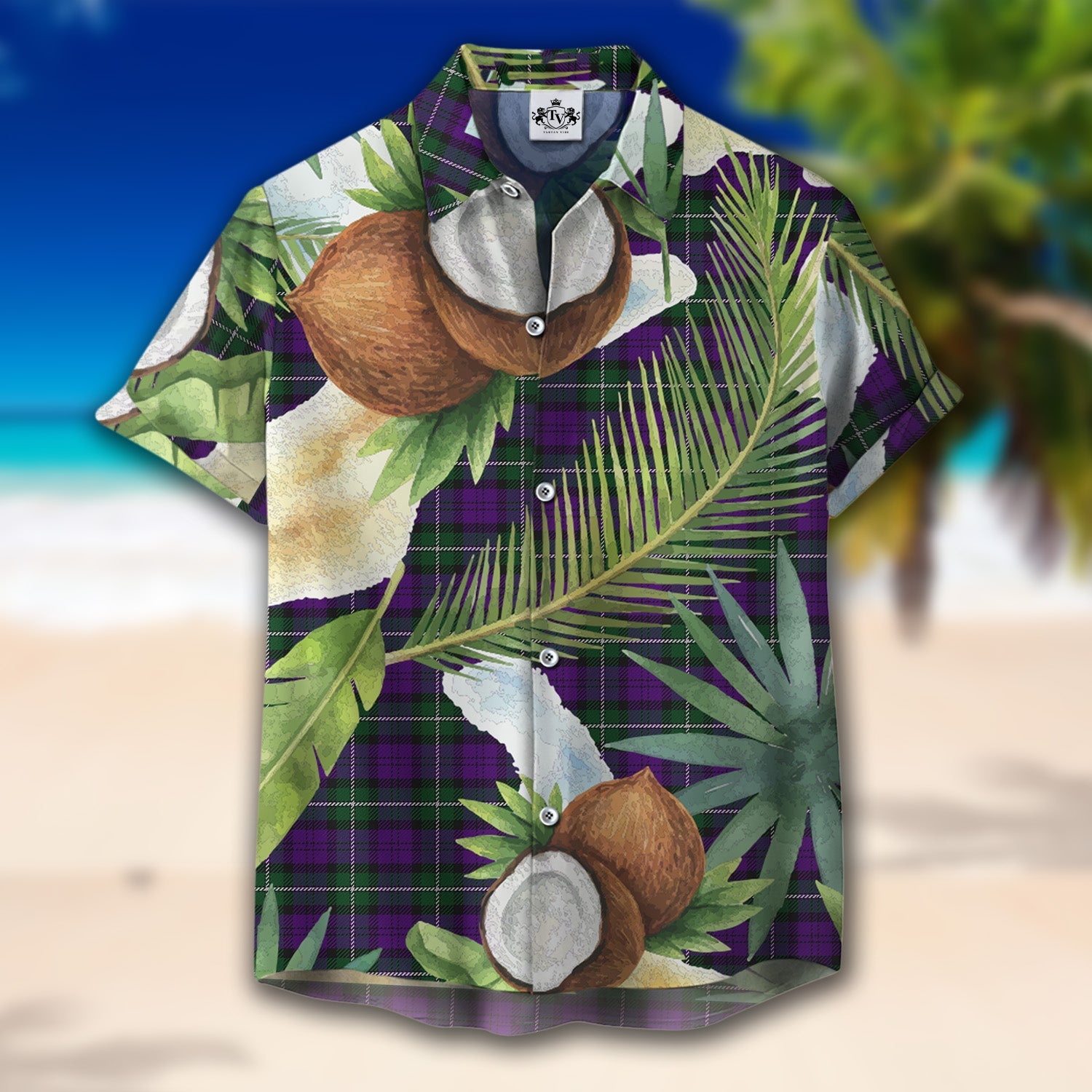 Scottish Tartan Baillie Highland Society Clan Hawaiian Shirt Hibiscus - Tropical Garden Style