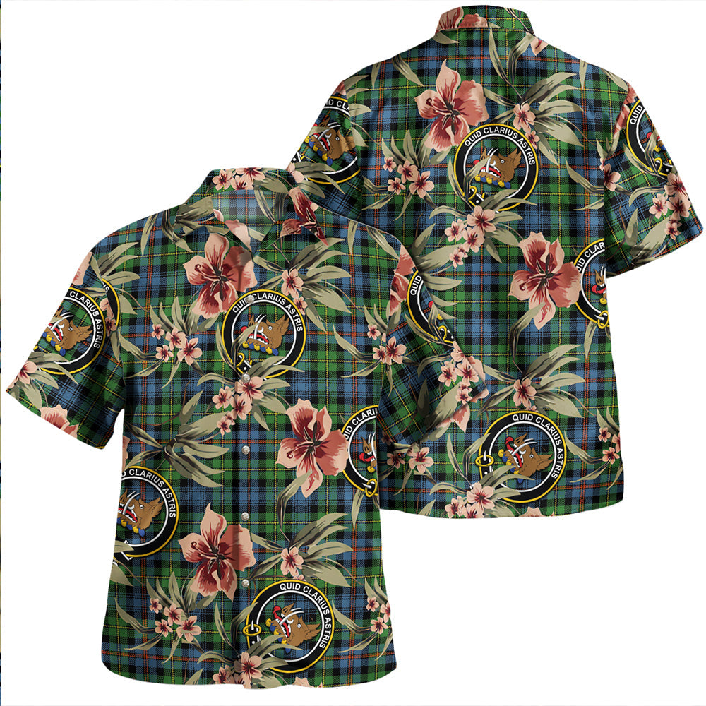 Scottish Tartan Baillie of Lamington Weathered Clan Hawaiian Shirt Tropical Old Style