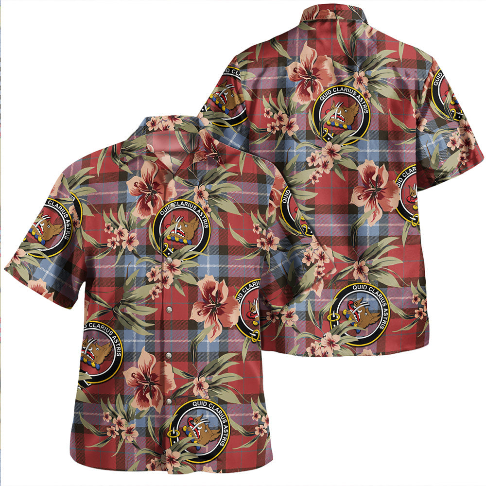 Scottish Tartan Baillie of Polkemmet Red Clan Hawaiian Shirt Tropical Old Style