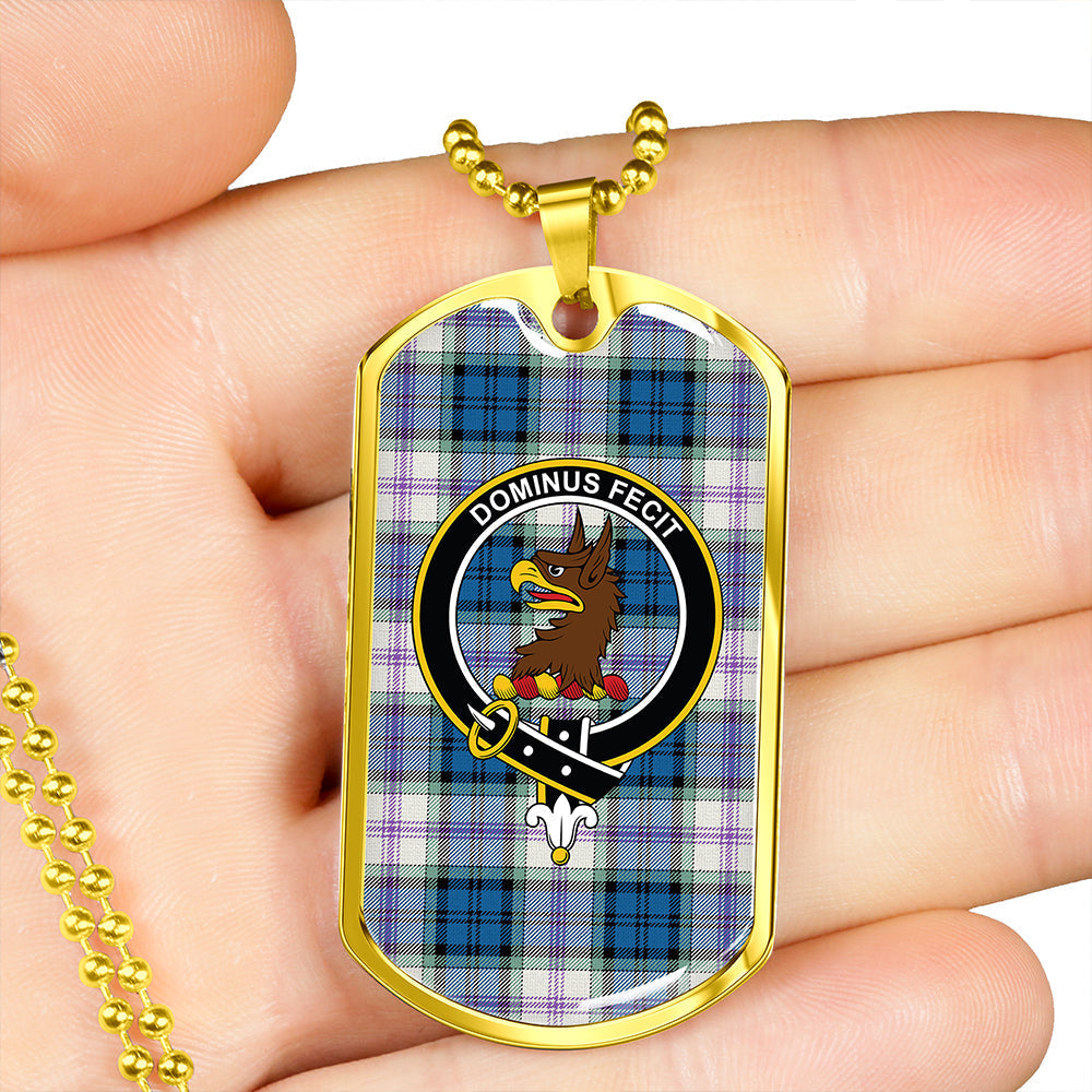 Baird Dress Dance (Baines Dress Dance) Clan Badge Classic Tartan Dog Tag Necklace