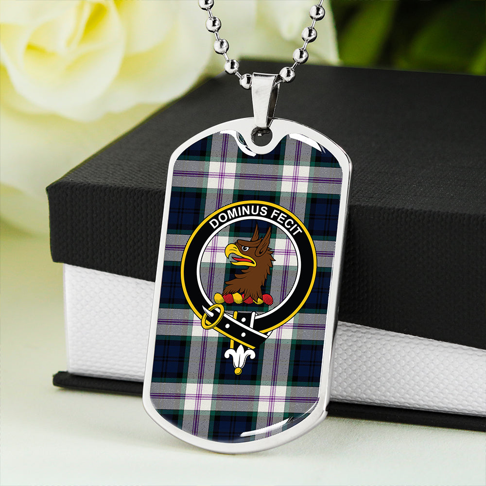 Baird Dress (Baines Dress) Clan Badge Classic Tartan Dog Tag Necklace