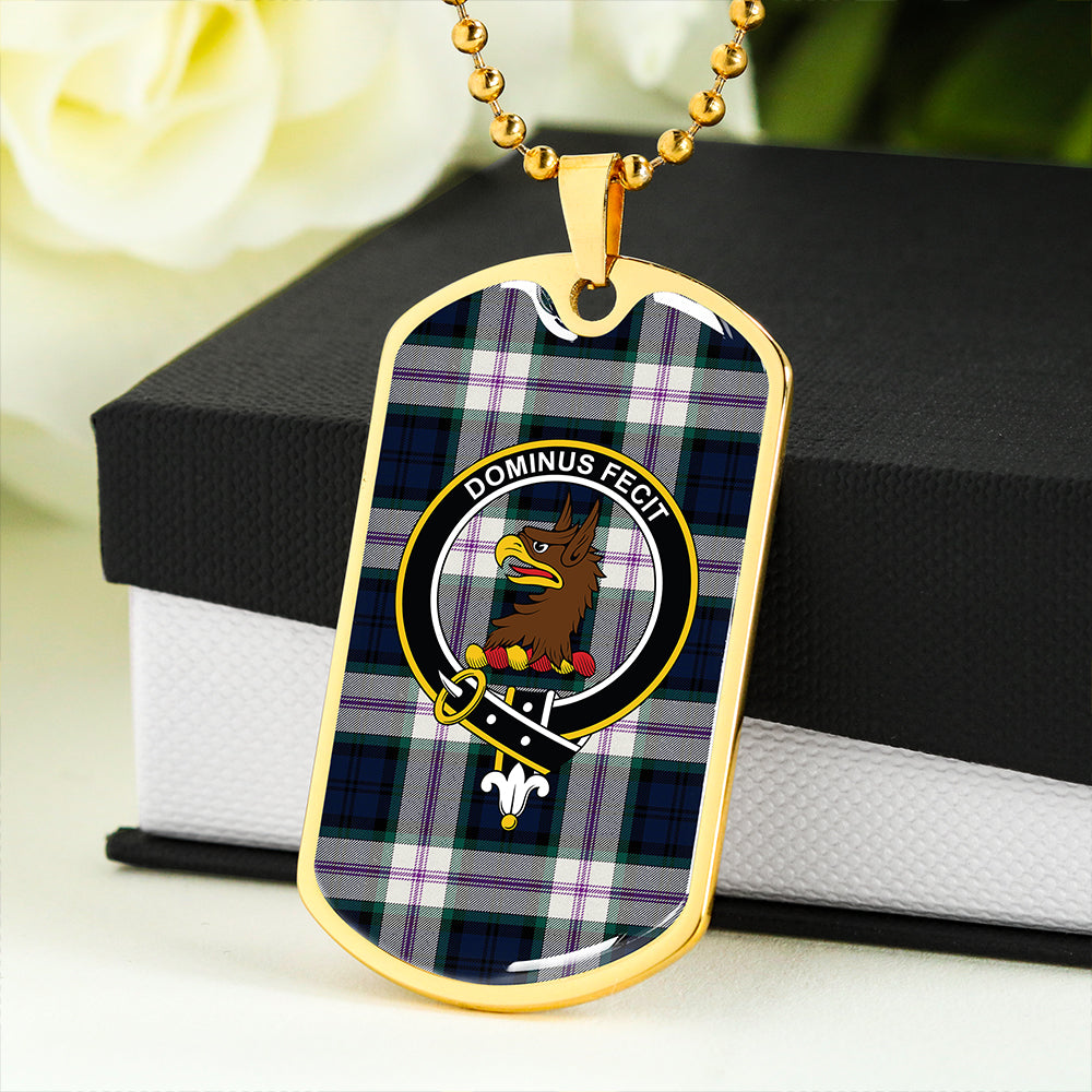Baird Dress (Baines Dress) Clan Badge Classic Tartan Dog Tag Necklace