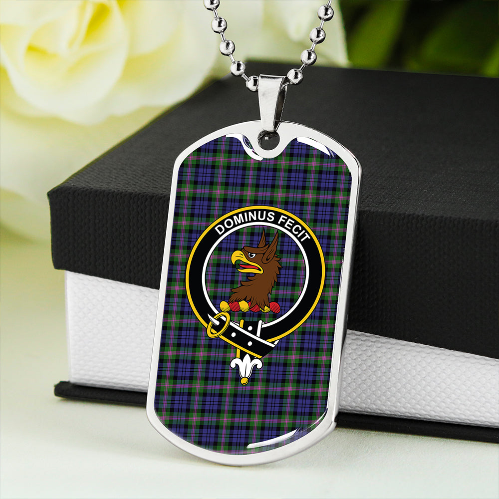 Baird Modern Clan Badge Classic Tartan Dog Tag Necklace
