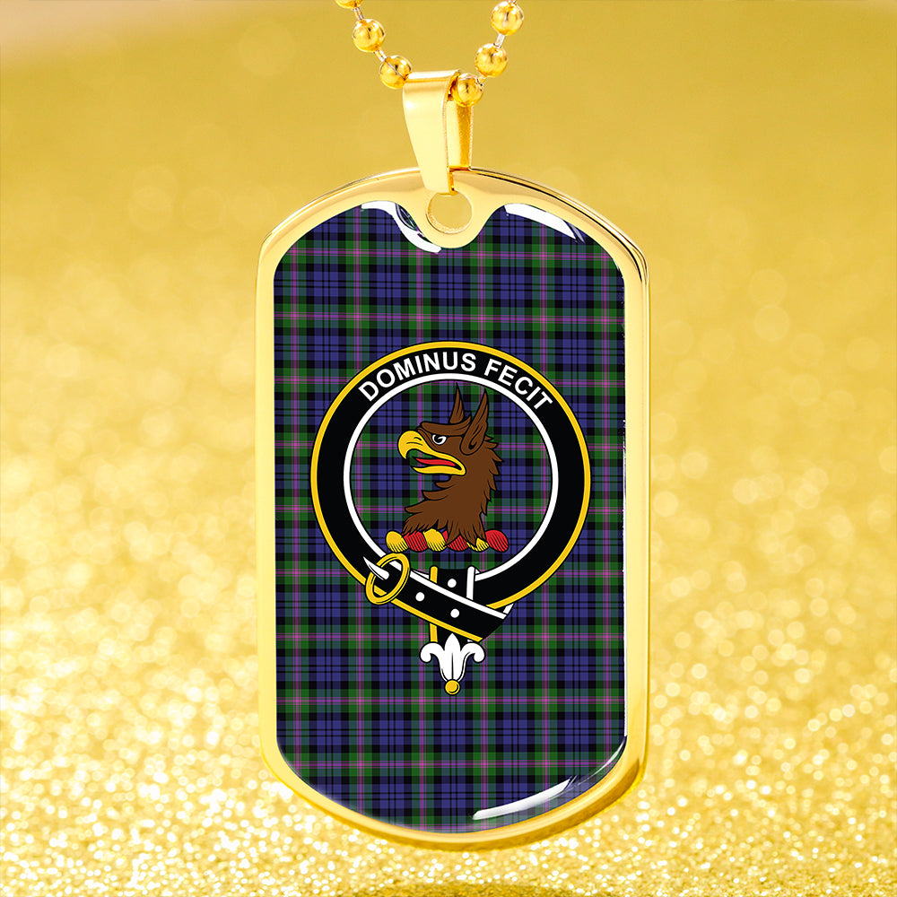 Baird Modern Clan Badge Classic Tartan Dog Tag Necklace