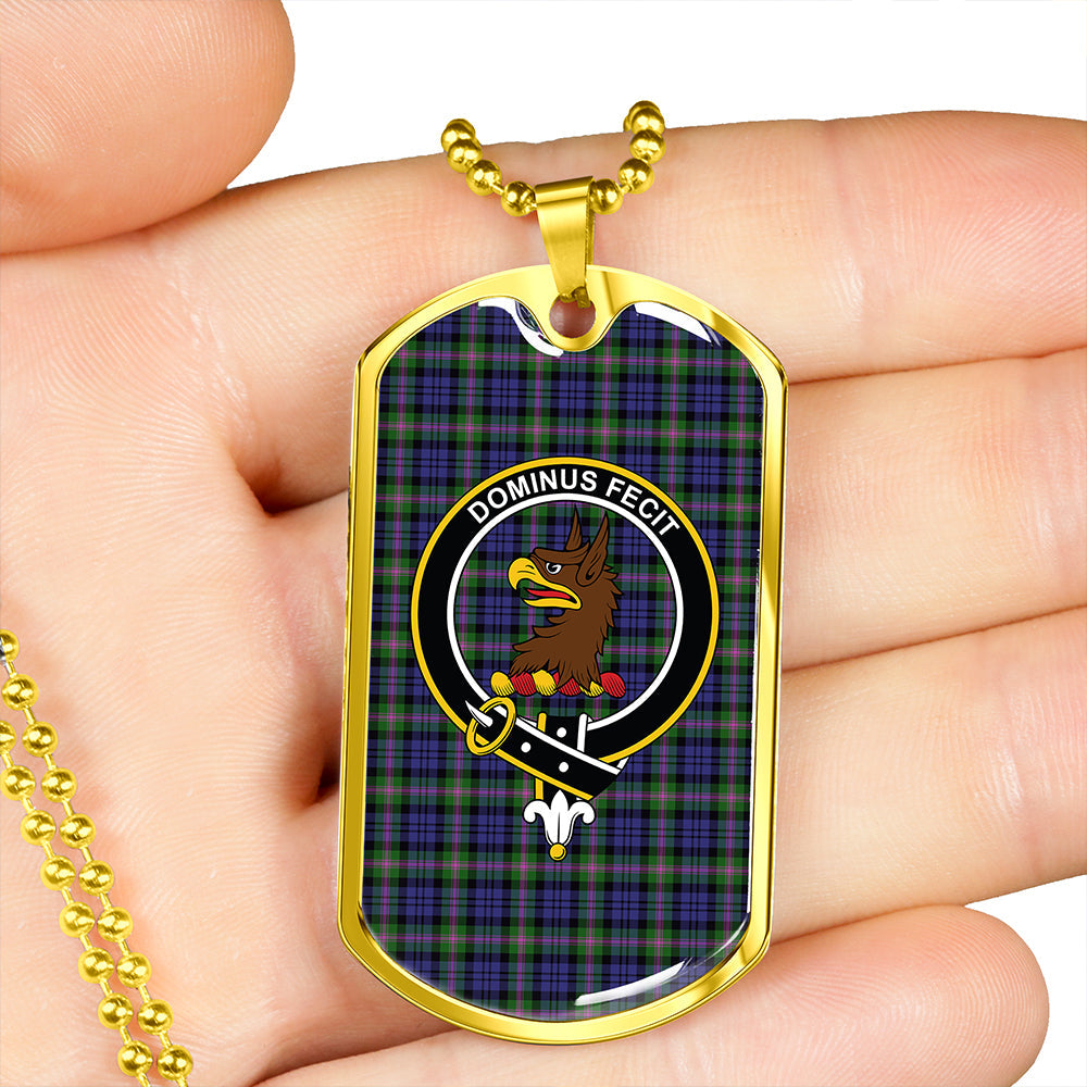 Baird Modern Clan Badge Classic Tartan Dog Tag Necklace