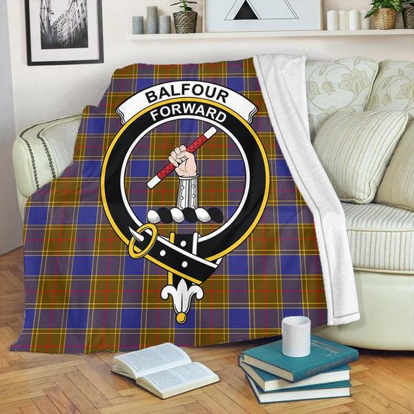 Balfour Modern Tartan Crest Premium Blanket