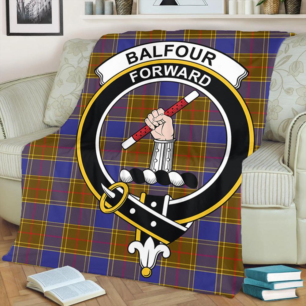 Balfour Modern Tartan Crest Premium Blanket