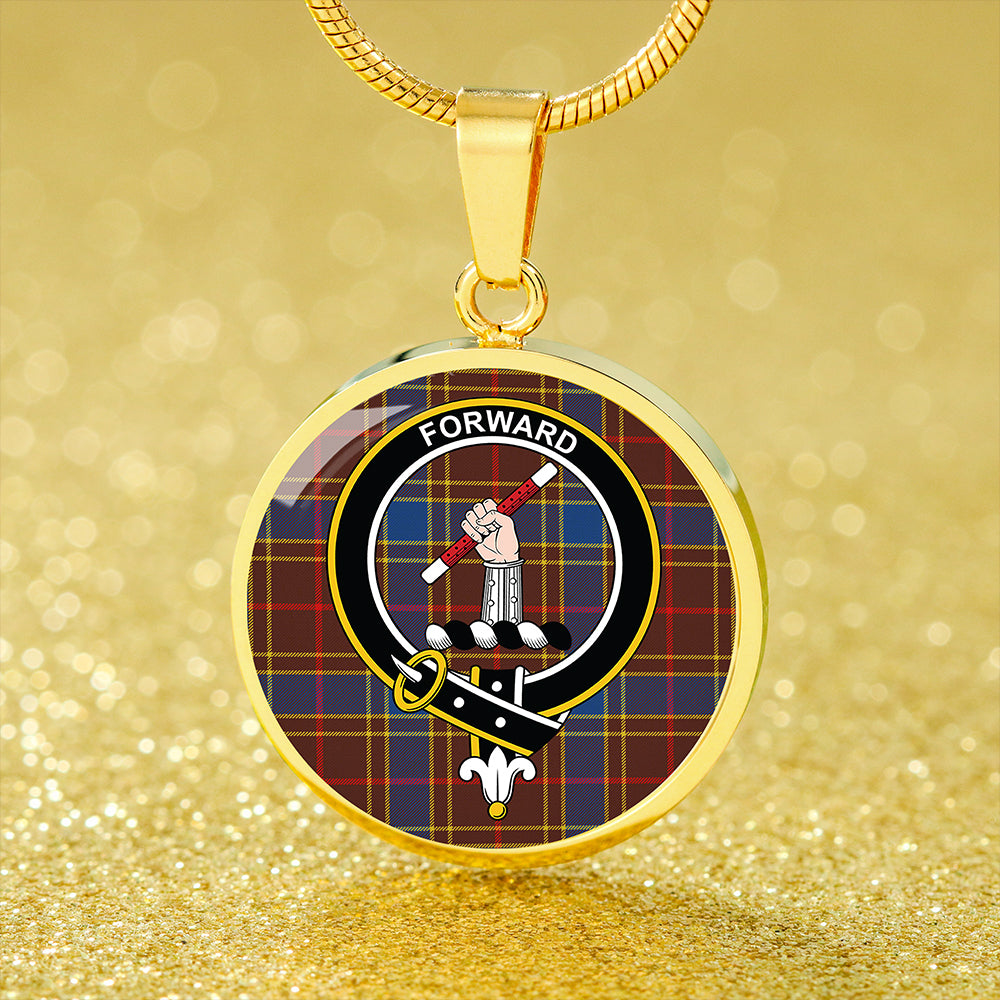 Scottish Tartan Balfour Modern Clan Circle Necklace Classic Style