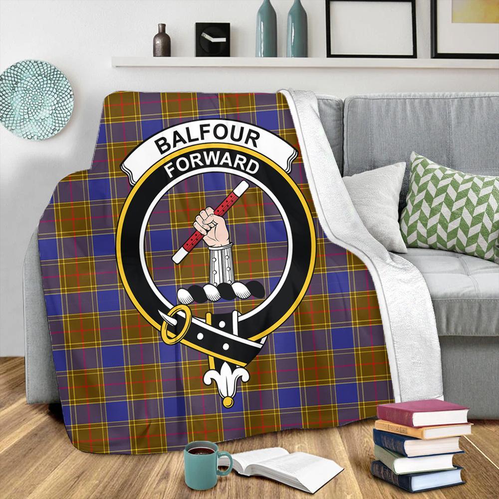 Balfour Modern Tartan Crest Premium Blanket