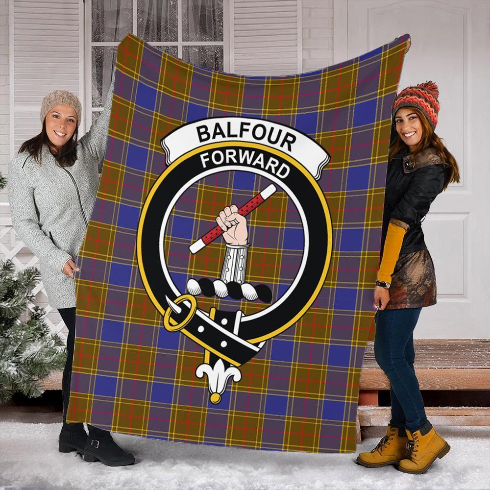 Balfour Modern Tartan Crest Premium Blanket