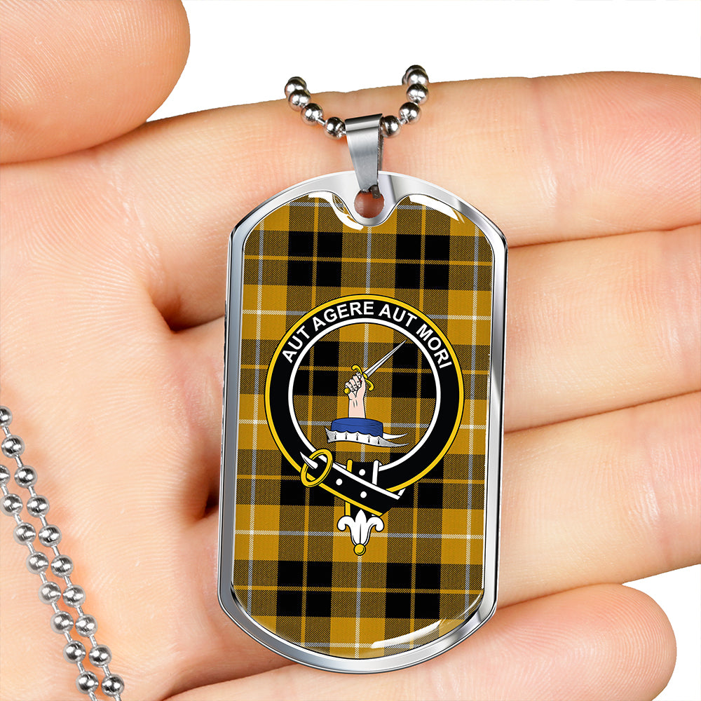 Barclay Dress Ancient Clan Badge Classic Tartan Dog Tag Necklace