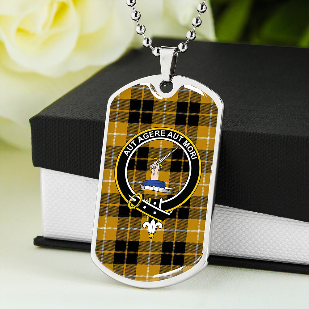 Barclay Dress Ancient Clan Badge Classic Tartan Dog Tag Necklace