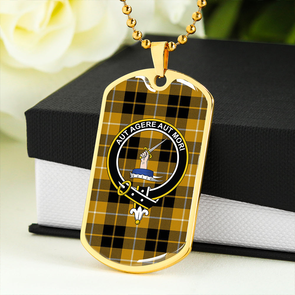 Barclay Dress Ancient Clan Badge Classic Tartan Dog Tag Necklace