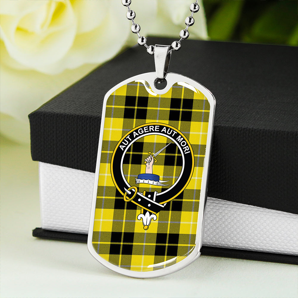 Barclay Dress Modern Clan Badge Classic Tartan Dog Tag Necklace