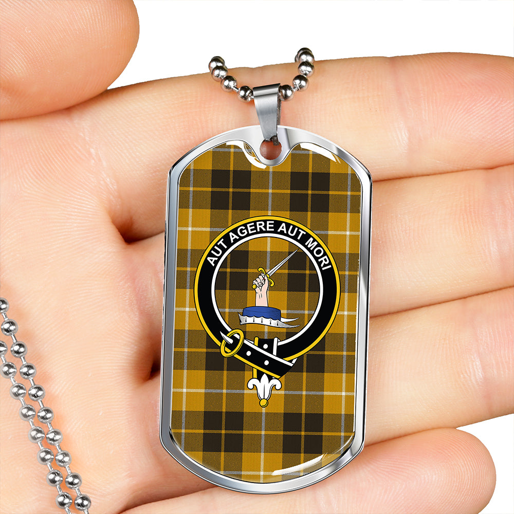 Barclay Dress Weathered Clan Badge Classic Tartan Dog Tag Necklace
