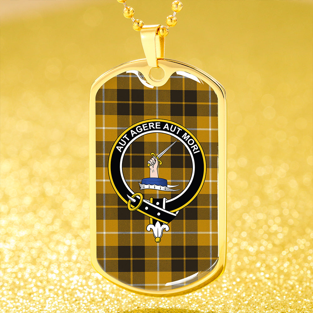 Barclay Dress Weathered Clan Badge Classic Tartan Dog Tag Necklace