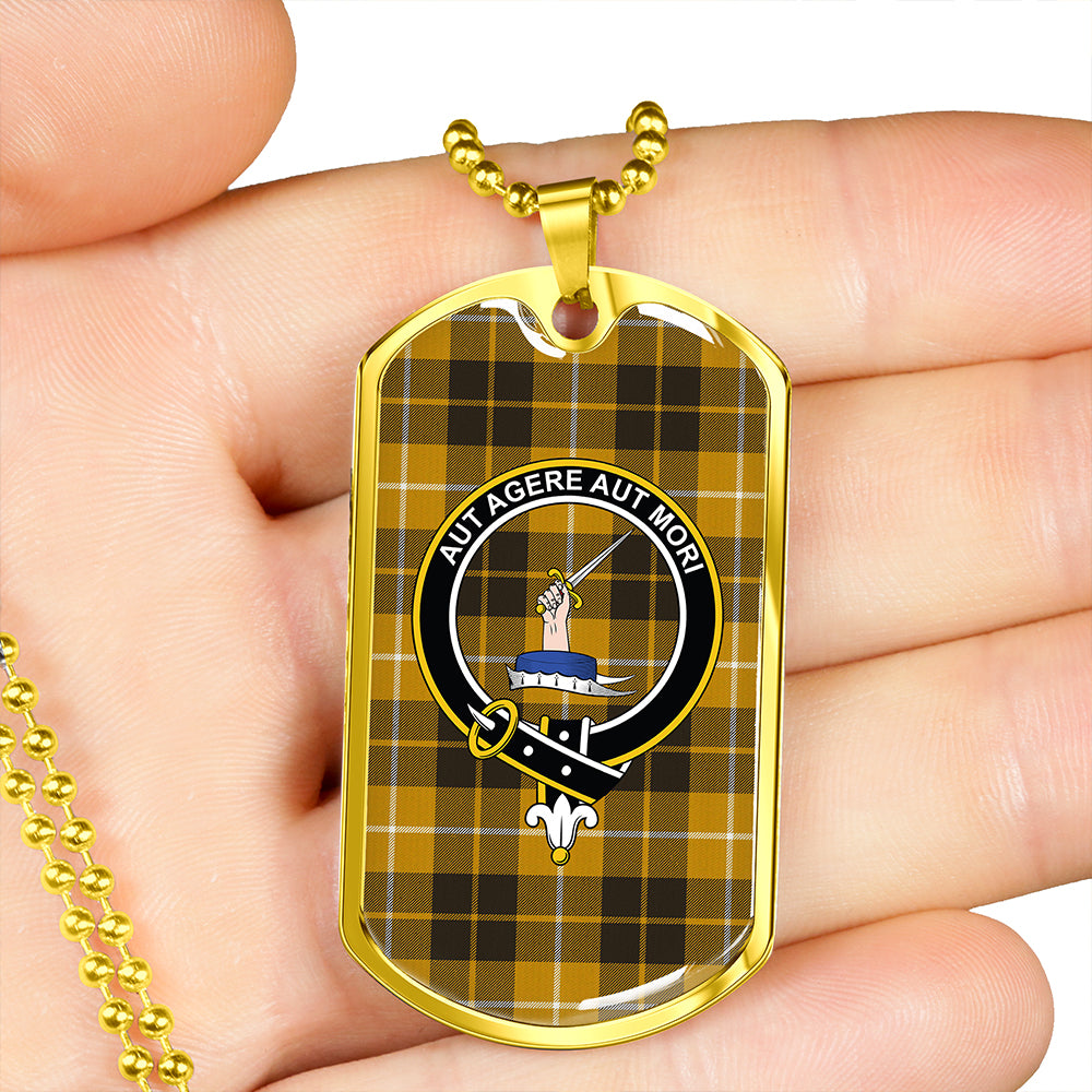 Barclay Dress Weathered Clan Badge Classic Tartan Dog Tag Necklace