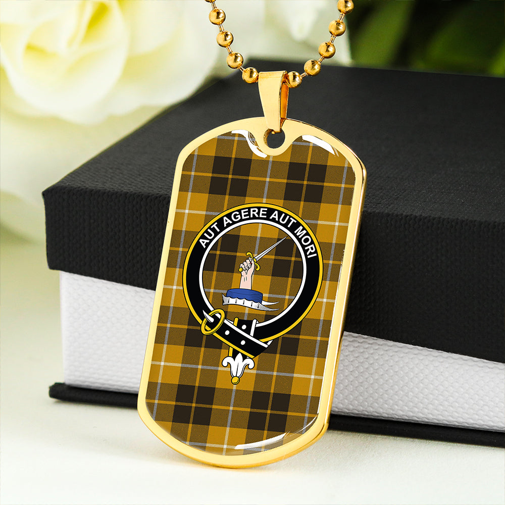 Barclay Dress Weathered Clan Badge Classic Tartan Dog Tag Necklace