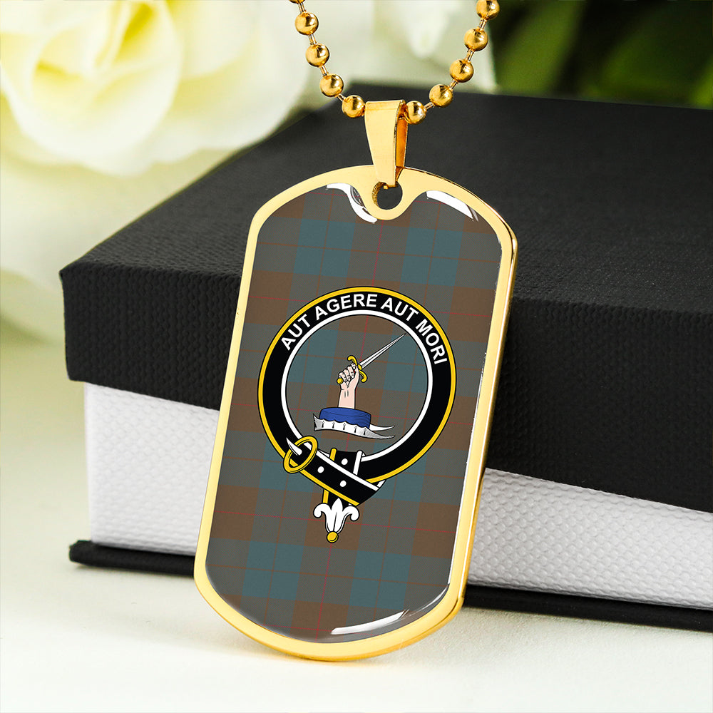 Barclay Hunting Weathered Clan Badge Classic Tartan Dog Tag Necklace