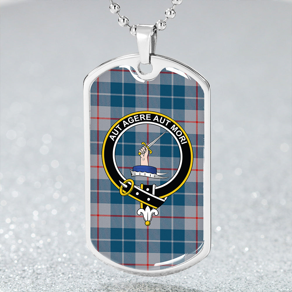 Barclay Hunting #2 Modern Clan Badge Classic Tartan Dog Tag Necklace