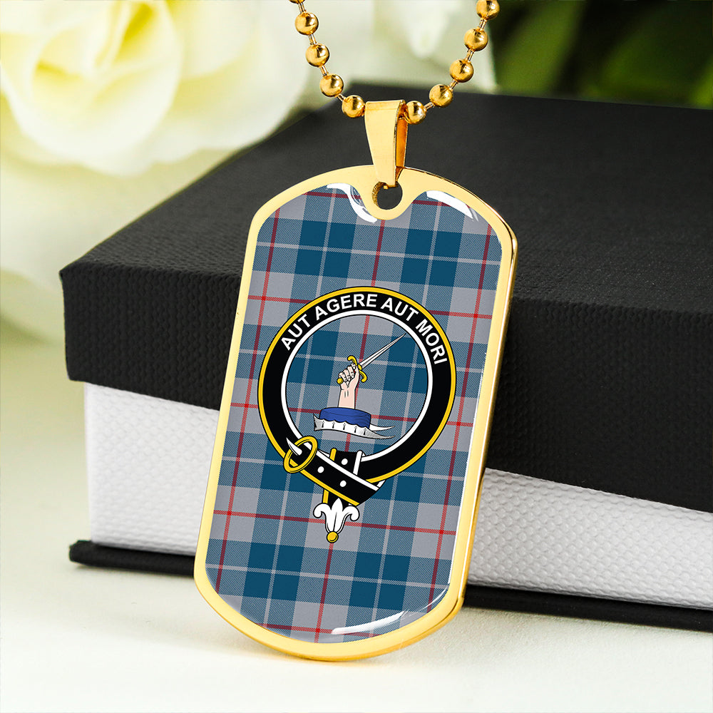 Barclay Hunting #2 Modern Clan Badge Classic Tartan Dog Tag Necklace