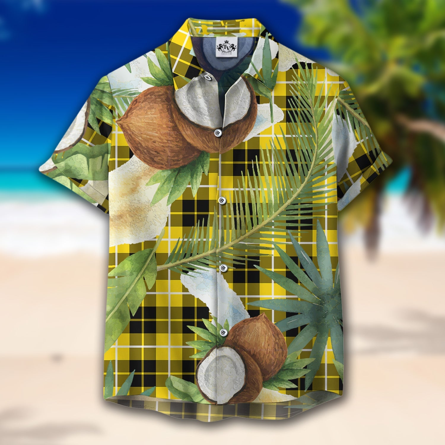 Scottish Tartan Barclay Dress Modern Clan Hawaiian Shirt Hibiscus - Tropical Garden Style