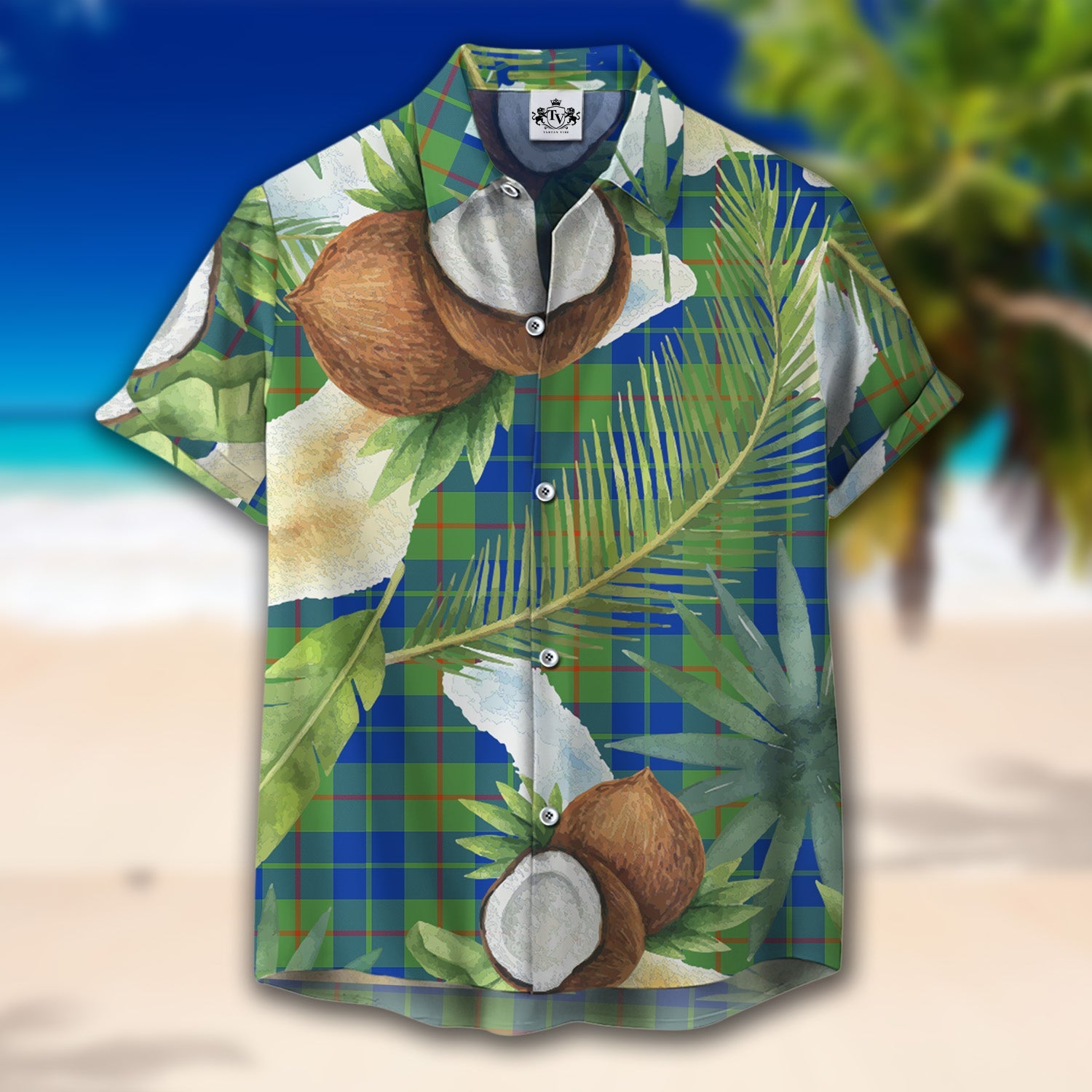 Scottish Tartan Barclay Hunting Ancient Clan Hawaiian Shirt Hibiscus - Tropical Garden Style