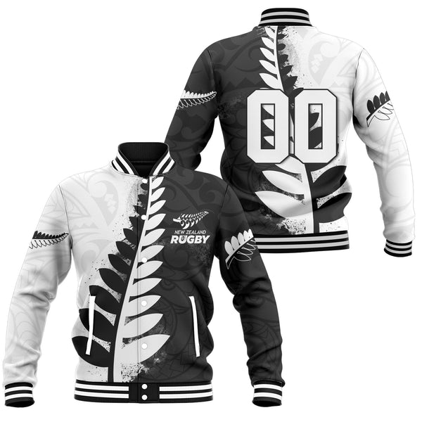 Custom New Zealand Rugby Baseball Jacket Silver Fern Style