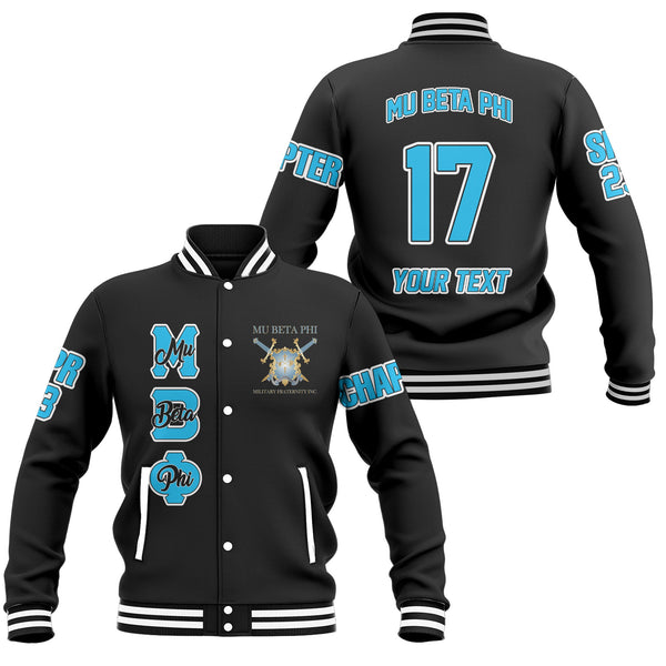 Fraternity Jacket - Personalized Mu Beta Phi Baseball Jacket Original Dark Style