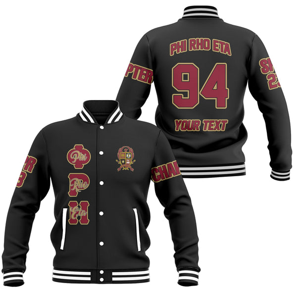 Fraternity Jacket - Personalized Phi Rho Eta Baseball Jacket Original Dark Style