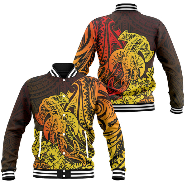 Hawaii Hammerhead Shark Baseball Jacket Reggae Style