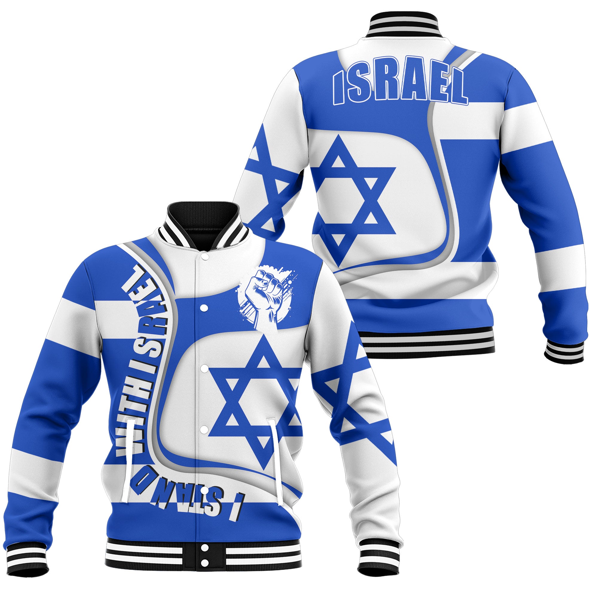 Israel Baseball Jacket Map & Defense Forces Style – To The Closet