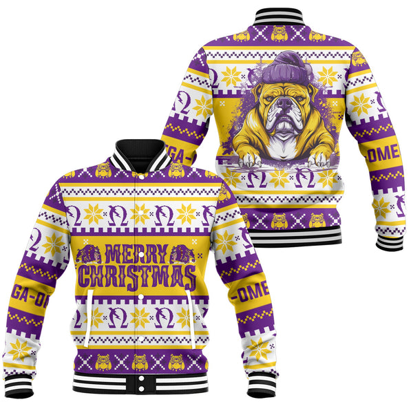 Fraternity Jacket - OPP Christmas Bulldog Baseball Jacket