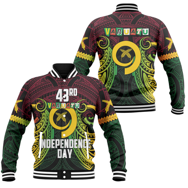 Vanuatu Baseball Jacket Independence Day 43rd Anniversary Style 2