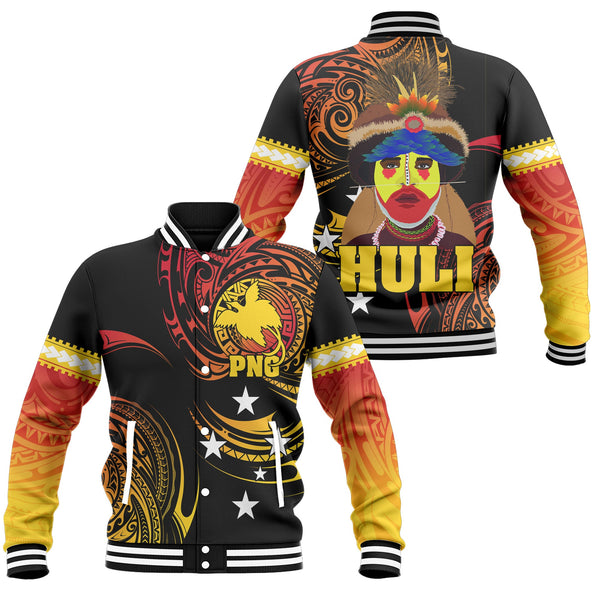 Papua New Guinea Baseball Jacket Huli Wigmen Style