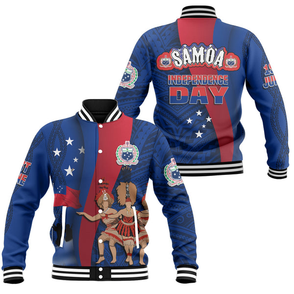 Samoa Independence Day Baseball Jacket Celebrating Dance Style