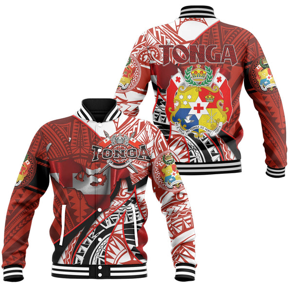 Tonga In My Heart Royal Coat Of Arms Baseball Jacket